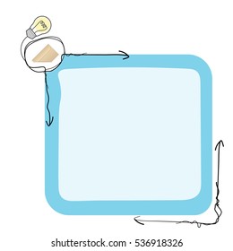 Vector box for your text and envelope