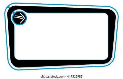 Vector box for your text with hand written arrow