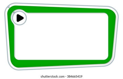 Vector box for your text with play symbol
