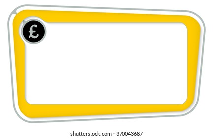 Vector box for your text with pound sterling symbol