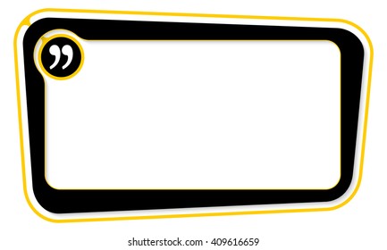 Vector box for your text with quotation mark