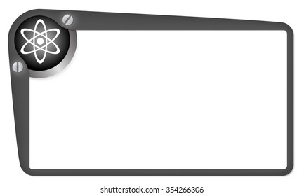 Vector box for your text with science symbol