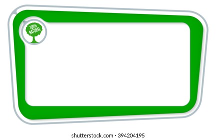 Vector box for your text with tree symbol