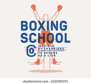 Vector boxing badge for any use
