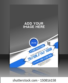 Vector Boxing Competition Flyer, Magazine Cover & Poster Template 