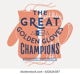 Vector Boxing Concept Of Golden Gloves