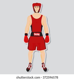 Vector boxing fighter