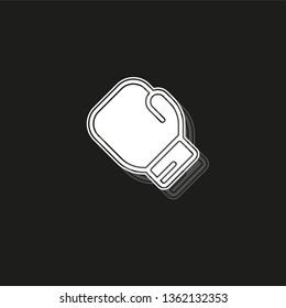 vector boxing glove, boxing icon, punch symbol, fight.