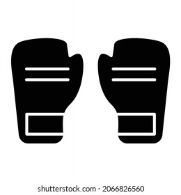 Vector Boxing Gloves Glyph Icon Design
