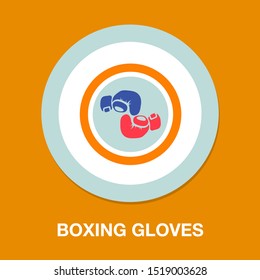 vector boxing gloves, boxing icon, punch symbol, fight