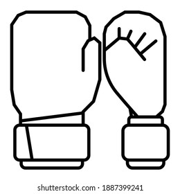 Vector boxing gloves icon. Two-tone version 