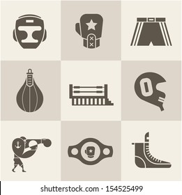 Vector Boxing Icons