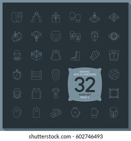 Vector Boxing icons set