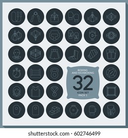 Vector Boxing icons set