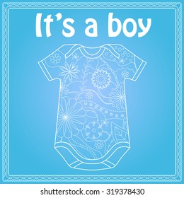 Vector it's a boy card with body