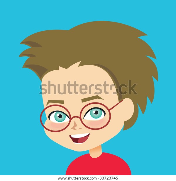 Vector Boy Crazy Hair Stock Vector Royalty Free 33723745