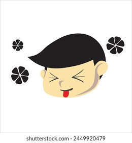 Vector de niño con sabor agrio