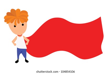Vector - Boy hero.Concept:I want to be hero.