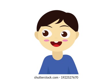 Vector Boy Wearing Blue Shirt