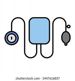 Diseño del icono de contorno del aparato BP del vector
