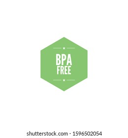 Vector bpa free label. Isolate on white background.