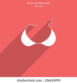 Vector bra flat icon illustration. Eps 10.