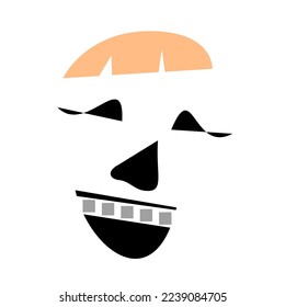 Vector braces with guy in unmatched style