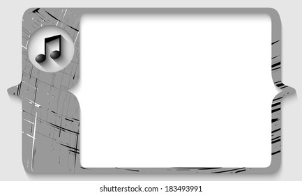 vector brackets for any text with music icon