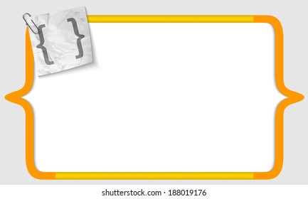 vector brackets with crumpled paper