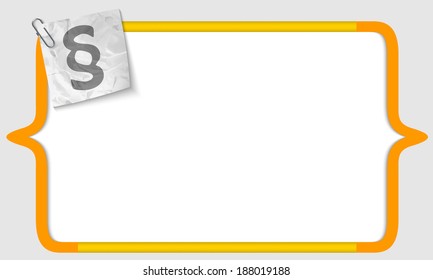 vector brackets with crumpled paper and paragraph