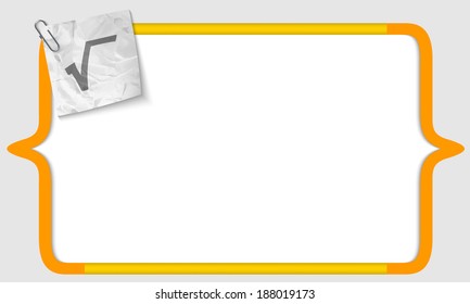 vector brackets with crumpled paper and radix sign