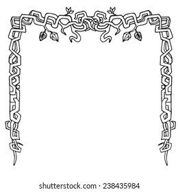 Vector braided border.