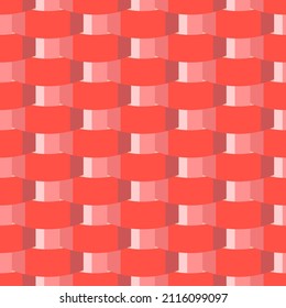 Vector - braided colored basket, seamless pattern illustration.