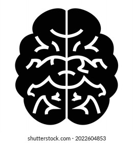  Vector Brain Glyph Icon Design
