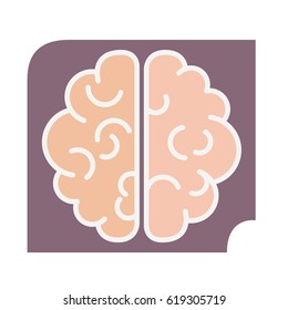 Vector brain icon in flat gradient style