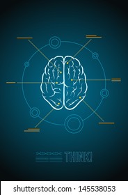 Vector Brain Infographic Template. 