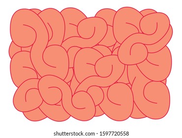 vector brain and intestine alike texture art abstract background