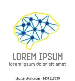 vector brain logo design symbol. in a modern style