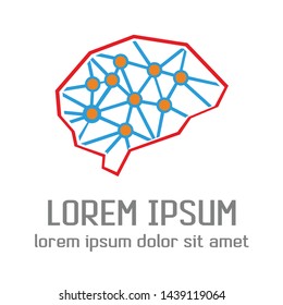 vector brain logo design symbol. in a modern style