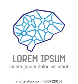 vector brain logo design symbol. in a modern style