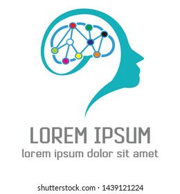 vector brain logo design symbol. in a modern style