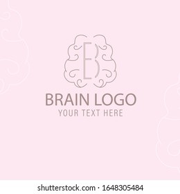 Vector brain logo for female brand