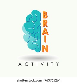 Vector of brain logo symbol or icon