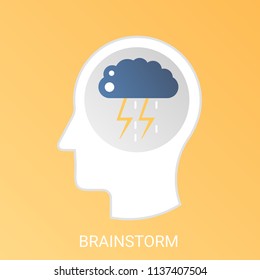 Vector Brainstorm concept. Modern gradient flat style.