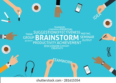 vector brainstorm concept,template