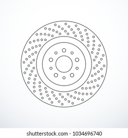 Vector brake disc icon