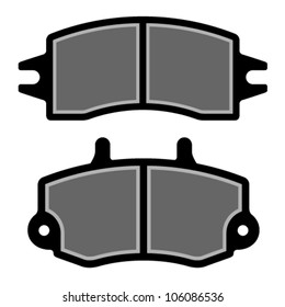 vector brake pad black silhouettes