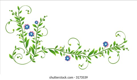 Vector branch floral