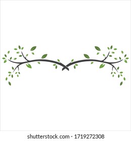 Vector branch , Hand drawn illustration of tree branch design template