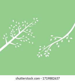 Vector branch , Hand drawn illustration of tree branch design template